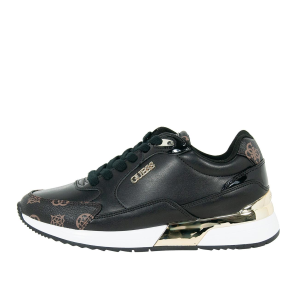 SCARPE GUESS DONNA SNEAKER RUNNER MOXEA 4G LOGO PEONY BLACK BROWN FLMOXFAL12