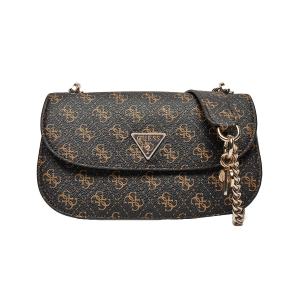BORSE GUESS DONNA ECO ERICA TRACOLLA LOGO 4G TRIANGOLO BROWN HWEQG951021