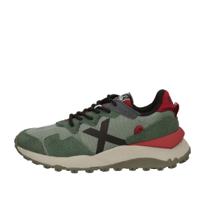 SCARPE MUNICH UOMO SNEAKER SHIBUYA 18 CAMOSCIO E NYLON VERDE