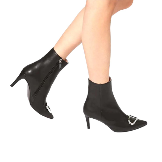 STIVALETTI COCCINELLE DONNA HIMMA SMOOTH IN PELLE NERO RDC110101001