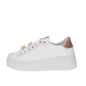 SCARPE GIO+ DONNA SNEAKER PIA TARTARUGA PELLE COMBI WHITE PIA322A