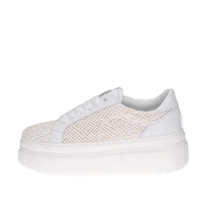 SCARPE GIO+ DONNA SNEAKER ARIA INTRECCIO RAFFIA E PELLE WHITE ARIA50A