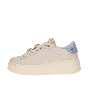 SCARPE GIO+ DONNA SNEAKER PIA GATTO PELLE COMBI BEIGE PIA312A