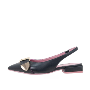 SCARPE DONNA LORENZO MARI SANDALI GIGLIO SLINGBACK IN PELLE NERO GIGLIO16