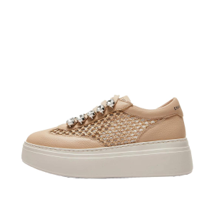 SCARPE DONNA EMANUÉLLE VEE SNEAKER BICE PELLE E RAFFIA TERRA 451P30218P110CB