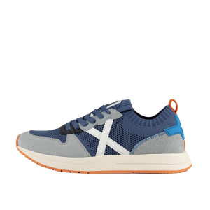 SCARPE MUNICH UOMO SNEAKER NET 33 TESSUTO A RETE E CAMOSCIO BLUE
