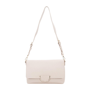BORSE CROMIA DONNA LADIES BAG JIAMA IN PELLE A SPALLA AVORIO 1406010