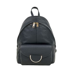 BORSE CROMIA DONNA ZAINO LADIES BAG JIAMA IN PELLE A SPALLA NERO 1406009