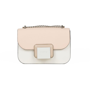BORSE CROMIA DONNA TRACOLLA LADIES BAG ICONIC IN PELLE BIANCO/ROSA1405919