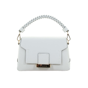 BORSE CROMIA DONNA LADIES BAG SIRENA A MANO E TRACOLLA  IN PELLE BIANCO 1405959