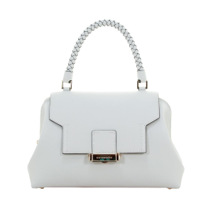 BORSE CROMIA DONNA LADIES BAG SIRENA A MANO E TRACOLLA  IN PELLE BIANCO 1405957