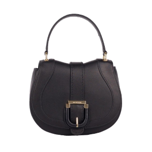 BORSE CROMIA DONNA LADIES BAG MALIBU' A MANO E TRACOLLA  IN PELLE NERO 1405977