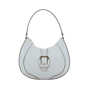BORSE CROMIA DONNA LADIES BAG MALIBU' A MANO E TRACOLLA  IN PELLE BIANCO 1405980