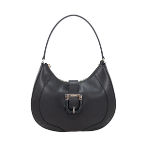 BORSE CROMIA DONNA LADIES BAG MALIBU' A MANO E TRACOLLA  IN PELLE NERO 1405980