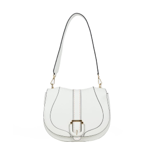 BORSE CROMIA DONNA LADIES BAG MALIBU' A SPALLA IN PELLE BIANCO 1405976
