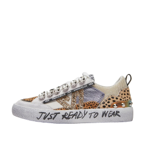SCARPE DONNA EMANUÉLLE VEE SNEAKER SOLEDAD PELLE E CAVALLINO MULTI BEIGE 451P30021P011CB