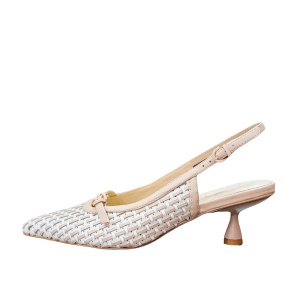 SCARPE DONNA JEANNOT DECOLLETE SLINGBACK IN PELLE INTRECCIATA SABBIA TJ627U