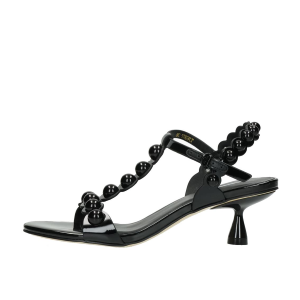 SCARPE DONNA JEANNOT SANDALO IN PELLE EFFETTO VERNICE NERO TJ637P