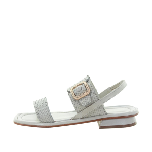 SANDALI DONNA EMANUÉLLE VEE VANESSA IN PELLE INTRECCIATA OFF WHITE 451M90111WO