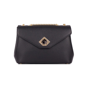 BORSE CROMIA DONNA LADIES BAG MINA IN PELLE TRACOLLA NERO 1405901