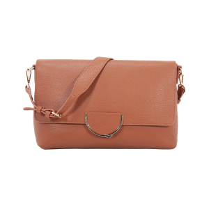 BORSE CROMIA DONNA LADIES BAG JIAMA IN PELLE A SPALLA CARAMELLO 1406010