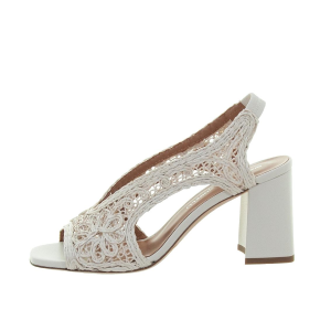 SCARPE GIANMARCO SORELLI DONNA SANDALI RUBRY RAFFIA RICAMATA OFF WHITE 2268