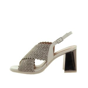 SCARPE GIANMARCO SORELLI DONNA SANDALI FLEX IN PELLE E RAFFIA ONDEL NATURALE 3022