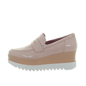 SCARPE DONNA LORENZO MARI MOCASSINO PATTY 01 ECO VERNICE STRETCH MARIEL NUDE