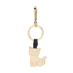 PORTACHIAVI COCCINELLE DONNA GATTO BASIC METAL LIGHT GOLD NERO M9K41G502001