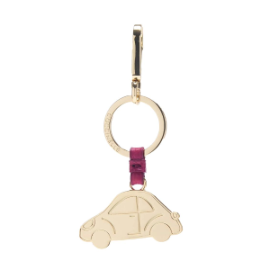PORTACHIAVI COCCINELLE DONNA AUTO BASIC METAL LIGHT GOLD SANGRIA M9K41R802R16