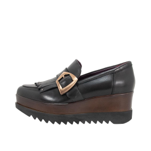 SCARPE DONNA LORENZO MARI MOCASSINO CLEA IN PELLE NERO CLEA11
