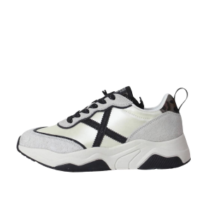 SCARPE MUNICH DONNA SNEAKER WAVE PELLE SCAMOSCIATA E TESSUTO WHITE WAVE177