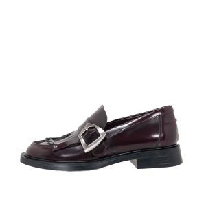SCARPE DONNA LORENZO MARI MOCASSINO GINEVRA IN PELLE ABRASIVATA RUBINO GINEVRA19