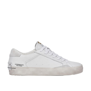 SCARPE CRIME LONDON DONNA SNEAKER DISTRESSED WHITE IN PELLE 26019P