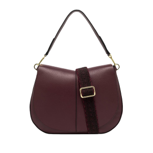 BORSE GIANNI CHIARINI DONNA TRACOLLA HELENA ROUND IN PELLE WINE BERRY BS6037
