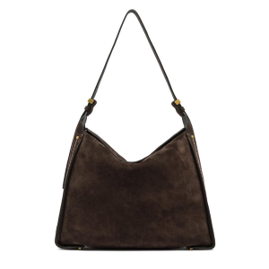 BORSE GIANNI CHIARINI DONNA PENELOPE IN PELLE SCAMOSCIATA A SPALLA MOKA 12043