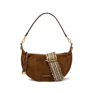BORSE GIANNI CHIARINI DONNA AISHA IN PELLE SCAMOSCIATA A SPALLA E TRACOLLA COGNAC 12050
