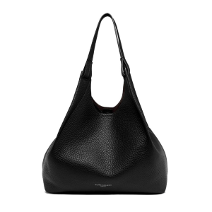 BORSE GIANNI CHIARINI DONNA DUA IN PELLE A SPALLA NERO CASTORO 9720