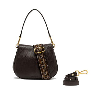 BORSE GIANNI CHIARINI DONNA TRACOLLA HELENA ROUND IN PELLE ESPRESSO 11086