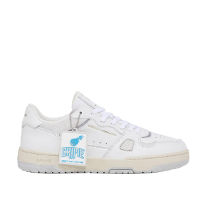 SCARPE CRIME LONDON UOMO SNEAKER OFF COURT OG IN PELLE WHITE 16304
