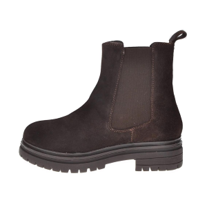 STIVALETTI DONNA BEATLES EMANUÉLLE VEE INDIRA IN PELLE SCAMOSCIATA DARK BROWN 452M80813ZG