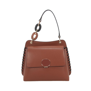 BORSE CROMIA DONNA LADIES BAG CLARISSA IN PELLE A MANO E TRACOLLA  MANDORLA 1406105