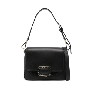 BORSE CROMIA DONNA LADIES BAG GRACE IN PELLE A SPALLA NERO 1406139