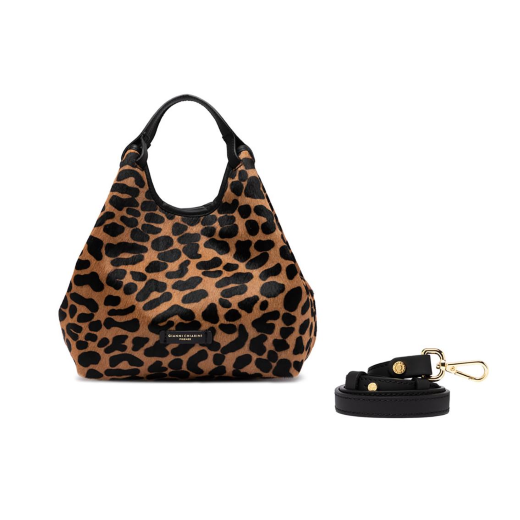 BORSE GIANNI CHIARINI DONNA DUA IN CAVALLINO A MANO E TRACOLLA LEO NERO 11109