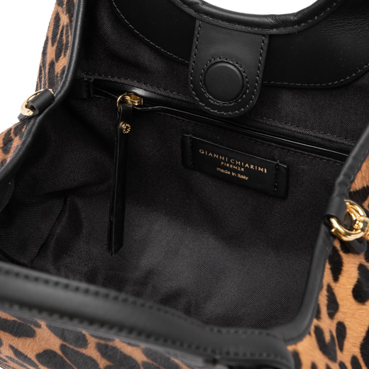 BORSE GIANNI CHIARINI DONNA DUA IN CAVALLINO A MANO E TRACOLLA LEO NERO 11109