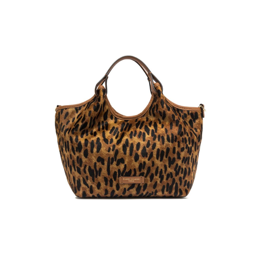 BORSE GIANNI CHIARINI DONNA DUA IN CAVALLINO A MANO E TRACOLLA LINCE CUOIO 11109