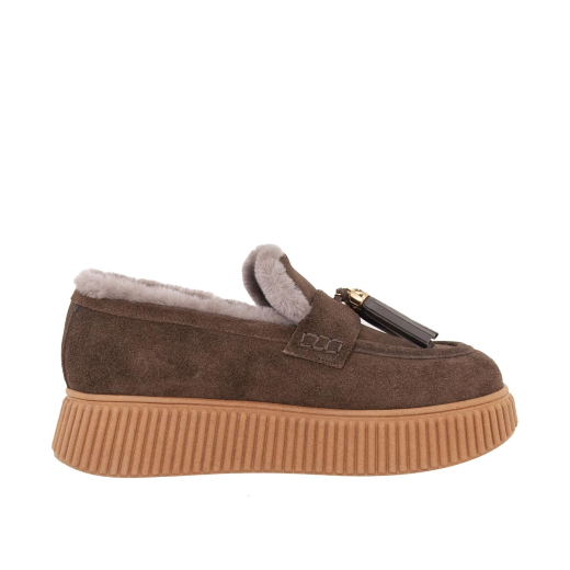 STIVALETTI DONNA LORENZO MARI SNEAKER SALLY IN PELLE SCAMOSCIATA MONTONE TESTA MORO SALLY07