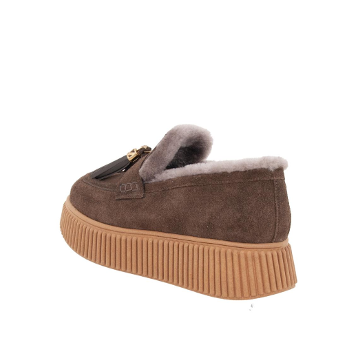 STIVALETTI DONNA LORENZO MARI SNEAKER SALLY IN PELLE SCAMOSCIATA MONTONE TESTA MORO SALLY07