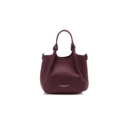 BORSE GIANNI CHIARINI DONNA MINI BAG DUA IN PELLE A MANO E TRACOLLA WINE BERRY 9718