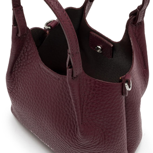 BORSE GIANNI CHIARINI DONNA MINI BAG DUA IN PELLE A MANO E TRACOLLA WINE BERRY 9718